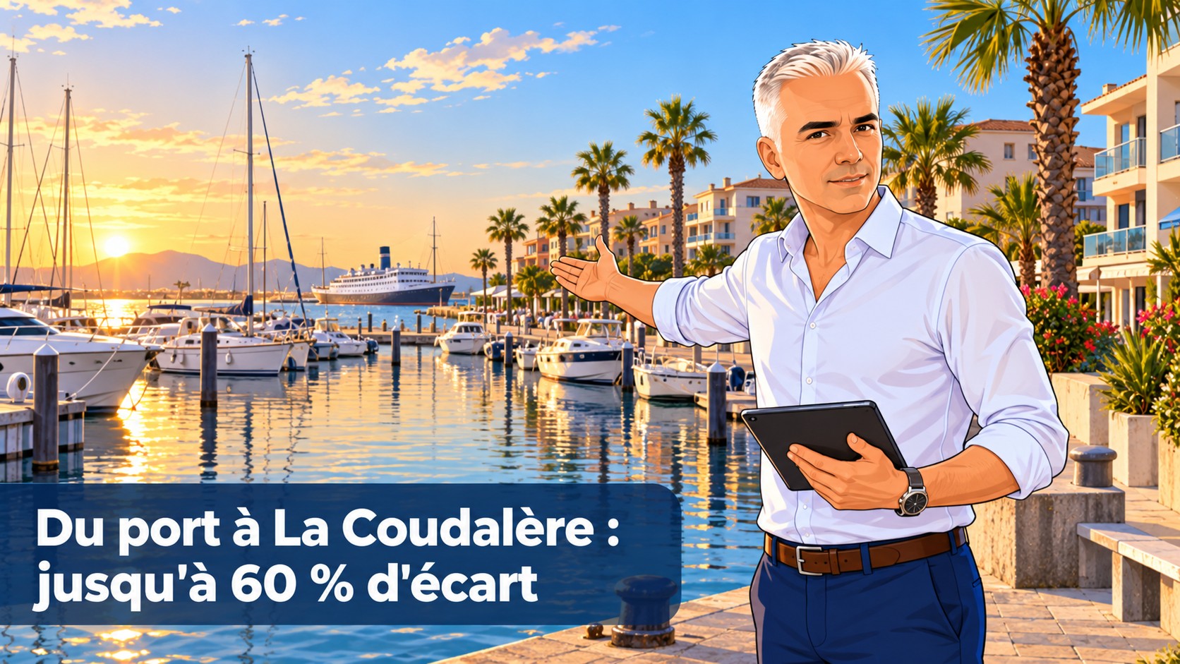 Les secteurs qui font la différence au Barcarès : port, plage, étang et quartiers résidentiels